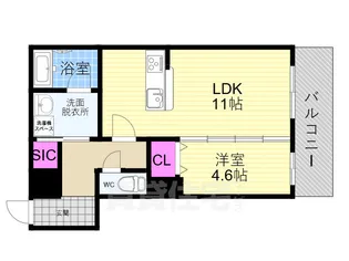 グランドール京都【5階】の間取り