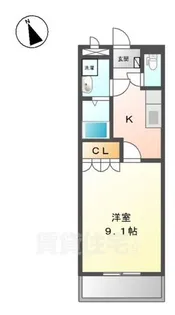 レジデンスE&R【2階】の間取り