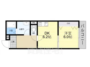 シルバーコート一条通【4階】の間取り