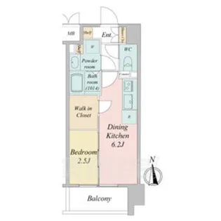 パートナーズ今池【11階】の間取り