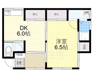 兵庫県尼崎市田能1丁目【アパート】の間取り