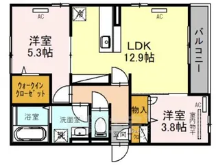 大阪府堺市堺区五月町【アパート】の間取り
