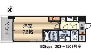 S-RESIDENCE新大阪WEST【2階】の間取り