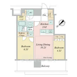 NAGOYA the TOWER【8階】の間取り