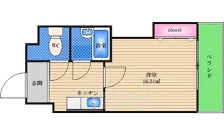 シンパシー京橋【4階】の間取り