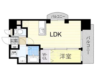 Luxe東三国+【9階】の間取り