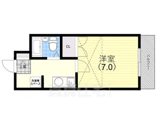 エル・マール東須磨【1階】の間取り