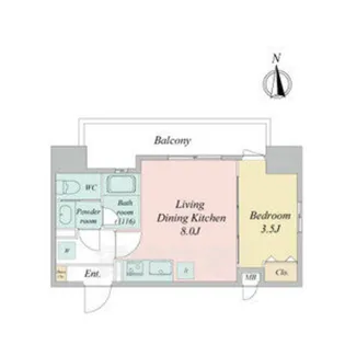 ルネフラッツ名駅西【2階】の間取り