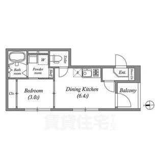 ハーモニーテラス京橋【2階】の間取り