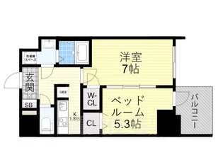 コンフォリア・リヴ新大阪WEST【12階】の間取り