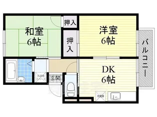 サニーハイツフミA棟【1階】の間取り