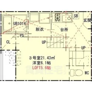 ハーモニーテラス大宝2【1階】の間取り