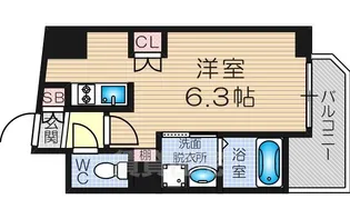 1Rの間取り画像