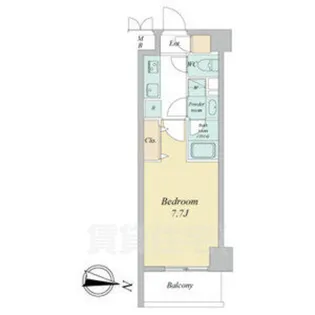 ヴェルデシア名駅南【6階】の間取り