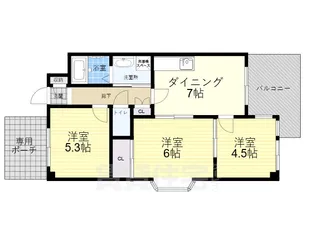 ココチフォレストrs【2階】の間取り