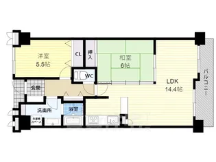 ルネグランステージ松原天美【10階】の間取り