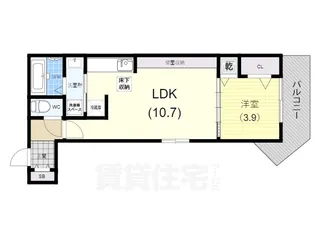 1LDKの間取り画像