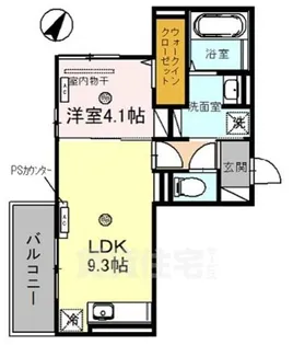 1LDKの間取り画像