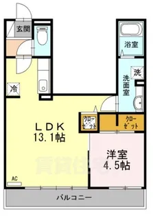 マプレス服部【1階】の間取り