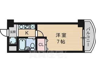 パラドール伏見【4階】の間取り