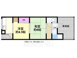 大阪府松原市天美我堂4丁目【テラスハウス】の間取り