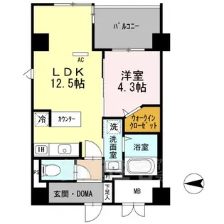 イーグル山手【4階】の間取り