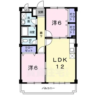 京都府京都市伏見区横大路六反畑【マンション】の間取り