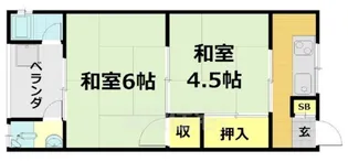 南郷マンション 西【1階】の間取り