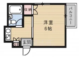 西ノ京ハイツ【4階】の間取り