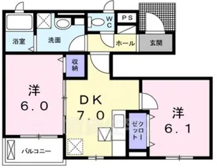 ラティエ・ドミールⅡ【1階】の間取り