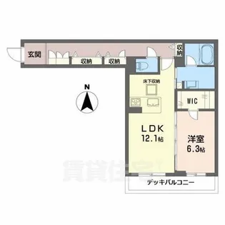 クオレール【1階】の間取り