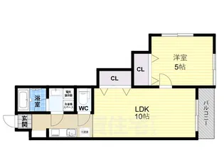 フェリオ柏原【2階】の間取り
