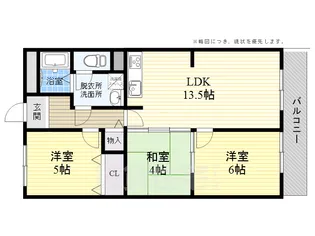 高槻アカシヤハイツ【1階】の間取り