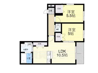 ホワイトハウス西宮北口【2階】の間取り