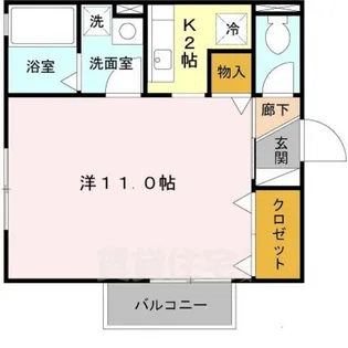 エイトキューブ A棟【1階】の間取り