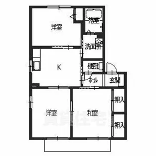 グランブルーC【1階】の間取り