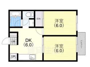 ヴィラ若木【2階】の間取り
