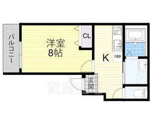 大阪府堺市西区浜寺諏訪森町東2丁【アパート】の間取り