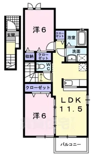 ウエスト・モイⅠ【2階】の間取り