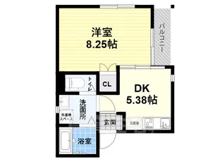 オレスコートハンシン【1階】の間取り