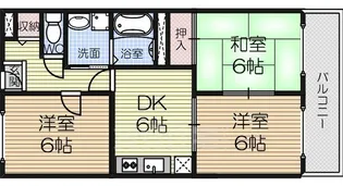 ジュネス西川【2階】の間取り