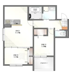 ブランシェ尼崎【1階】の間取り