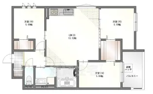 ブランシェ尼崎【3階】の間取り