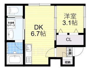 Chaton日新町【1階】の間取り