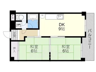 ハイツ北之防【5階】の間取り