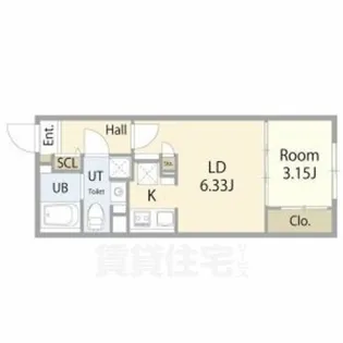 リーデンス今池【5階】の間取り