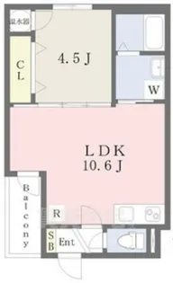 F asecia LEON(エフアセシアレオン)【1階】の間取り