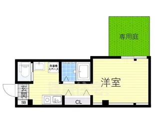 グランシティ西三国【1階】の間取り