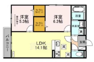 ファミール ノーヴェ【1階】の間取り
