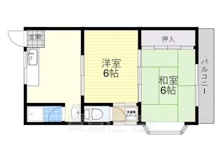 秦ハイツ【2階】の間取り